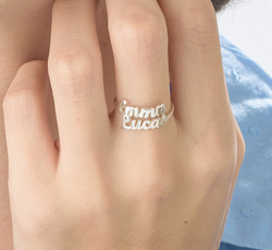 Anillo Personalizado con Dos Nombres