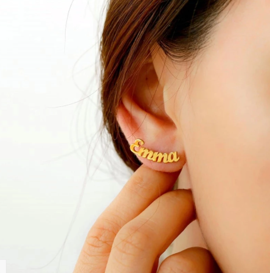 Earrings with Personalized Name