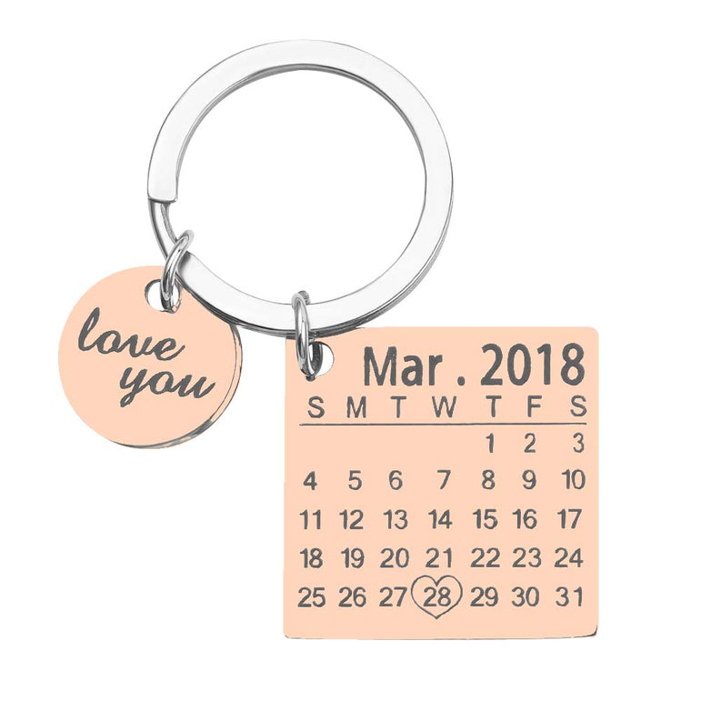 Personalized Calendar Keychain