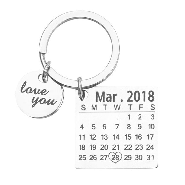 Personalized Calendar Keychain