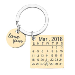 Personalized Calendar Keychain