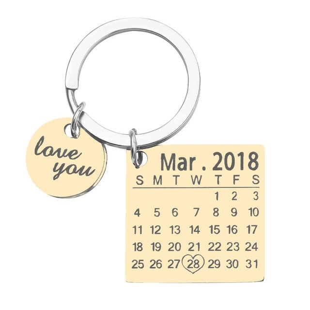 Personalized Calendar Keychain