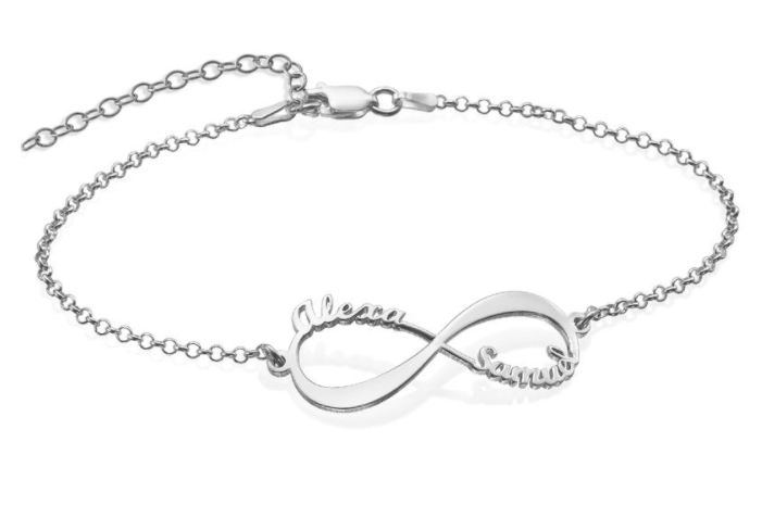 Pulsera Infinito con 2 Nombres