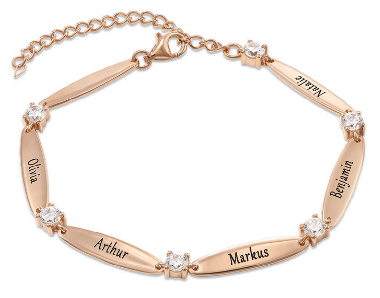 Bracelet with Engraving of 1-6 Names